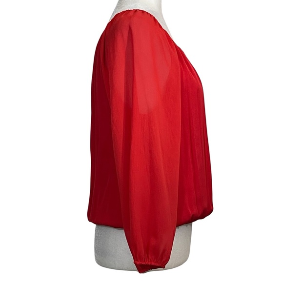 Alice + Olivia Bright Poppy Peasant Blouse - Picture 4 of 9